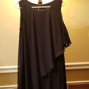 NWT - Xscape Beaded Navy Blue Formal Dress